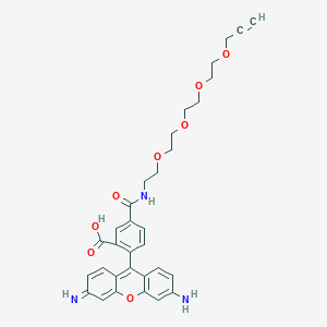 molecular formula C32H33N3O8 B606485 Carboxyrhodamine 110-PEG4-alkyne CAS No. 2055103-66-5