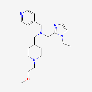 N-[(1-ethylimidazol-2-yl)methyl]-1-[1-(2-methoxyethyl)piperidin-4-yl]-N-(pyridin-4-ylmethyl)methanamine