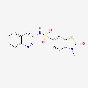 3-methyl-2-oxo-N-quinolin-3-yl-2,3-dihydro-1,3-benzothiazole-6-sulfonamide