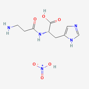 molecular formula C9H15N5O6 B606488 肌肽酸硝酸盐 CAS No. 5852-98-2