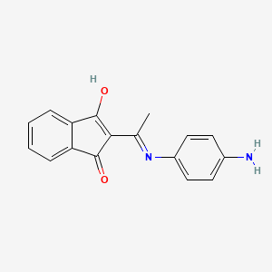 2-{1-[(4-aminophenyl)amino]ethylidene}-1H-indene-1,3(2H)-dione