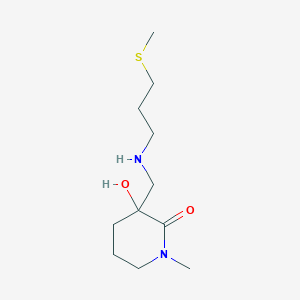 molecular formula C11H22N2O2S B6064898 3-hydroxy-1-methyl-3-({[3-(methylthio)propyl]amino}methyl)-2-piperidinone 