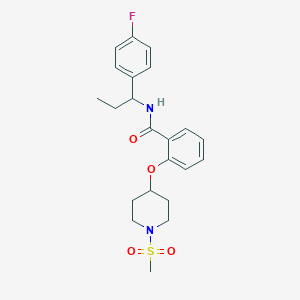 N-[1-(4-fluorophenyl)propyl]-2-{[1-(methylsulfonyl)-4-piperidinyl]oxy}benzamide