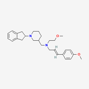 (2E)-N-{[1-(2,3-dihydro-1H-inden-2-yl)-3-piperidinyl]methyl}-N-(2-methoxyethyl)-3-(4-methoxyphenyl)-2-propen-1-amine