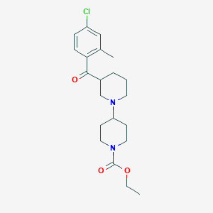 ethyl 3-(4-chloro-2-methylbenzoyl)-1,4'-bipiperidine-1'-carboxylate