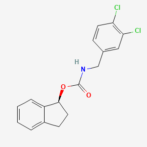 molecular formula C17H15Cl2NO2 B606498 [(1S)-2,3-二氢-1H-茚基] N-[(3,4-二氯苯基)甲基]氨基甲酸酯 CAS No. 582314-48-5