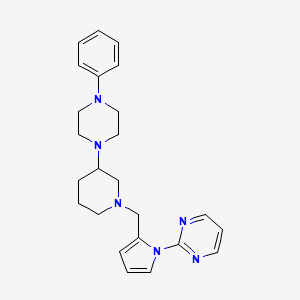 2-(2-{[3-(4-phenyl-1-piperazinyl)-1-piperidinyl]methyl}-1H-pyrrol-1-yl)pyrimidine