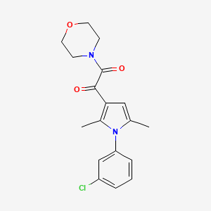 1-[1-(3-chlorophenyl)-2,5-dimethyl-1H-pyrrol-3-yl]-2-(4-morpholinyl)-2-oxoethanone