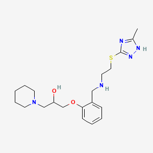 1-{2-[({2-[(3-methyl-1H-1,2,4-triazol-5-yl)thio]ethyl}amino)methyl]phenoxy}-3-(1-piperidinyl)-2-propanol