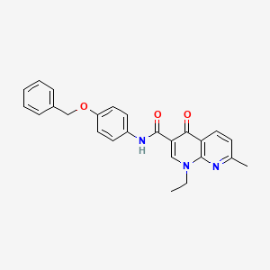 molecular formula C25H23N3O3 B6065036 N-[4-(benzyloxy)phenyl]-1-ethyl-7-methyl-4-oxo-1,4-dihydro-1,8-naphthyridine-3-carboxamide 