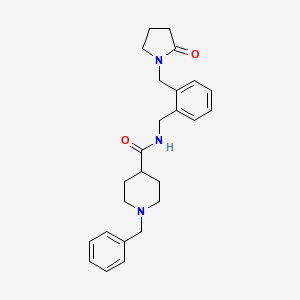 1-benzyl-N-{2-[(2-oxo-1-pyrrolidinyl)methyl]benzyl}-4-piperidinecarboxamide