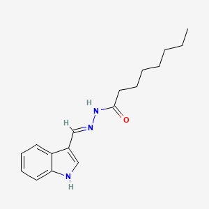 molecular formula C17H23N3O B6065043 N'-(1H-indol-3-ylmethylene)octanohydrazide 