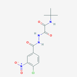 N-(tert-butyl)-2-[2-(4-chloro-3-nitrobenzoyl)hydrazino]-2-oxoacetamide