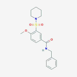 N-benzyl-4-methoxy-3-(1-piperidinylsulfonyl)benzamide