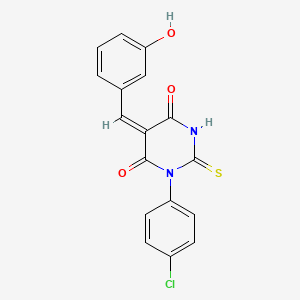 1-(4-chlorophenyl)-5-(3-hydroxybenzylidene)-2-thioxodihydro-4,6(1H,5H)-pyrimidinedione