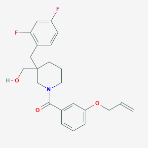 molecular formula C23H25F2NO3 B6065100 [1-[3-(allyloxy)benzoyl]-3-(2,4-difluorobenzyl)-3-piperidinyl]methanol 