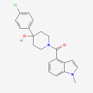 molecular formula C21H21ClN2O2 B6065112 4-(4-chlorophenyl)-1-[(1-methyl-1H-indol-4-yl)carbonyl]-4-piperidinol 