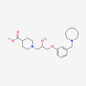 Methyl 1-[3-[3-(azepan-1-ylmethyl)phenoxy]-2-hydroxypropyl]piperidine-4-carboxylate