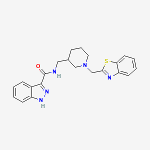 N-[[1-(1,3-benzothiazol-2-ylmethyl)piperidin-3-yl]methyl]-1H-indazole-3-carboxamide