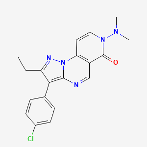 3-(4-chlorophenyl)-7-(dimethylamino)-2-ethylpyrazolo[1,5-a]pyrido[3,4-e]pyrimidin-6(7H)-one