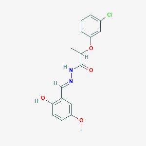 2-(3-chlorophenoxy)-N'-(2-hydroxy-5-methoxybenzylidene)propanohydrazide