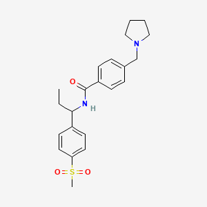 N-{1-[4-(methylsulfonyl)phenyl]propyl}-4-(1-pyrrolidinylmethyl)benzamide