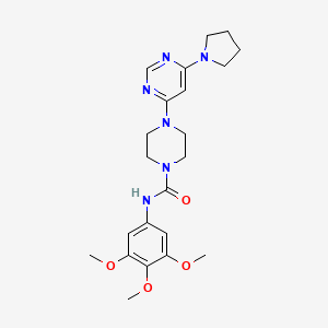 4-[6-(1-pyrrolidinyl)-4-pyrimidinyl]-N-(3,4,5-trimethoxyphenyl)-1-piperazinecarboxamide