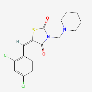 molecular formula C16H16Cl2N2O2S B6065254 5-(2,4-dichlorobenzylidene)-3-(1-piperidinylmethyl)-1,3-thiazolidine-2,4-dione 