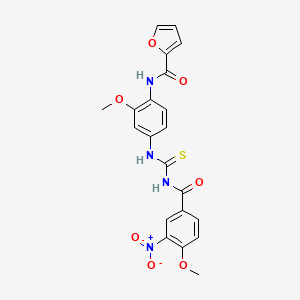 N-[2-methoxy-4-({[(4-methoxy-3-nitrobenzoyl)amino]carbonothioyl}amino)phenyl]-2-furamide