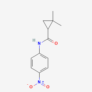 molecular formula C12H14N2O3 B6065282 2,2-二甲基-N-(4-硝基苯基)环丙烷甲酰胺 