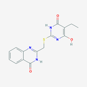 2-{[(5-ETHYL-4-HYDROXY-6-OXO-1,6-DIHYDRO-2-PYRIMIDINYL)SULFANYL]METHYL}-4(3H)-QUINAZOLINONE