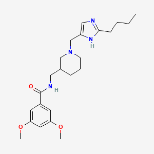 molecular formula C23H34N4O3 B6065315 N-({1-[(2-butyl-1H-imidazol-4-yl)methyl]-3-piperidinyl}methyl)-3,5-dimethoxybenzamide 