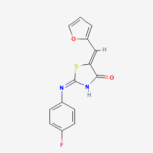 2-[(4-fluorophenyl)amino]-5-(2-furylmethylene)-1,3-thiazol-4(5H)-one