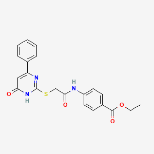 ethyl 4-({[(6-oxo-4-phenyl-1,6-dihydro-2-pyrimidinyl)thio]acetyl}amino)benzoate