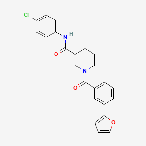 molecular formula C23H21ClN2O3 B606538 N-(4-氯苯基)-1-[3-(2-呋喃基)苯甲酰]-3-哌啶甲酰胺 CAS No. 1443437-74-8