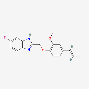 5-FLUORO-2-({2-METHOXY-4-[(1E)-PROP-1-EN-1-YL]PHENOXY}METHYL)-1H-1,3-BENZODIAZOLE