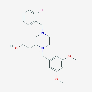 2-[1-(3,5-dimethoxybenzyl)-4-(2-fluorobenzyl)-2-piperazinyl]ethanol