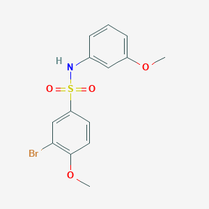 3-bromo-4-methoxy-N-(3-methoxyphenyl)benzenesulfonamide