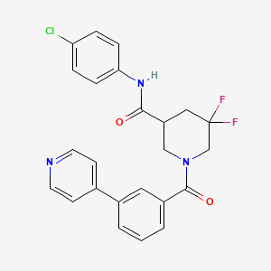 B606542 N-(4-Chlorophenyl)-5,5-difluoro-1-(3-(pyridin-4-yl)benzoyl)piperidine-3-carboxamide CAS No. 1922099-21-5