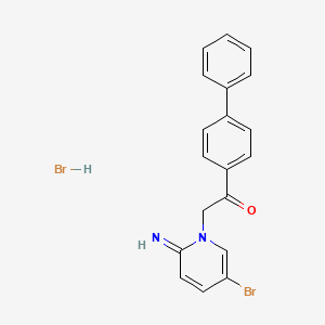 1-(4-biphenylyl)-2-(5-bromo-2-imino-1(2H)-pyridinyl)ethanone hydrobromide