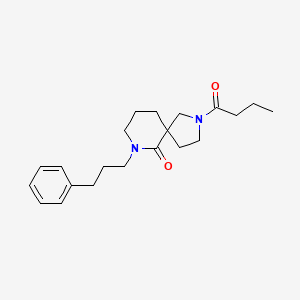 2-butyryl-7-(3-phenylpropyl)-2,7-diazaspiro[4.5]decan-6-one