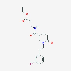 ethyl N-({1-[2-(3-fluorophenyl)ethyl]-6-oxo-3-piperidinyl}carbonyl)-beta-alaninate