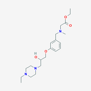 ethyl N-{3-[3-(4-ethyl-1-piperazinyl)-2-hydroxypropoxy]benzyl}-N-methylglycinate