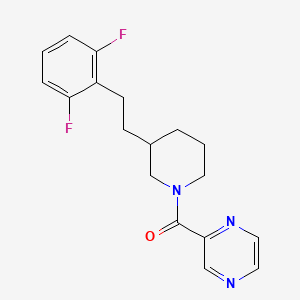 2-({3-[2-(2,6-difluorophenyl)ethyl]-1-piperidinyl}carbonyl)pyrazine