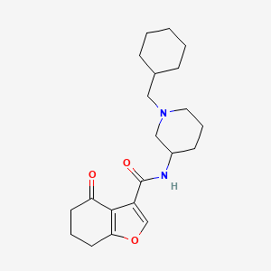 N-[1-(cyclohexylmethyl)piperidin-3-yl]-4-oxo-6,7-dihydro-5H-1-benzofuran-3-carboxamide