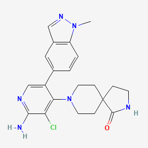 B606554 8-[2-Azanyl-3-Chloranyl-5-(1-Methylindazol-5-Yl)pyridin-4-Yl]-2,8-Diazaspiro[4.5]decan-1-One CAS No. 1607837-31-9