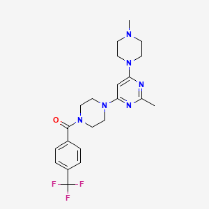 2-Methyl-4-(4-methylpiperazin-1-yl)-6-{4-[4-(trifluoromethyl)benzoyl]piperazin-1-yl}pyrimidine