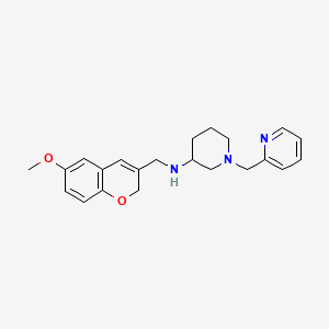 molecular formula C22H27N3O2 B6065580 N-[(6-methoxy-2H-chromen-3-yl)methyl]-1-(2-pyridinylmethyl)-3-piperidinamine 