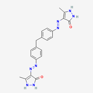 molecular formula C21H20N8O2 B6065585 3-methyl-1H-pyrazole-4,5-dione 4,4'-[4,4'-(methylenedi-4,1-phenylene)hydrazone] 