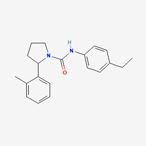 molecular formula C20H24N2O B6065601 N-(4-ethylphenyl)-2-(2-methylphenyl)-1-pyrrolidinecarboxamide 